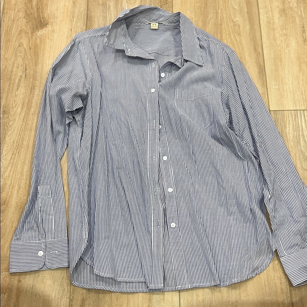 Forever 21 Navy and White Striped women's  Shirt